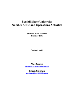 Number Sense and Operations Activities for 1st and 2nd Grades