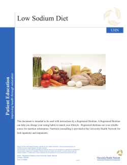 Low Sodium Diet