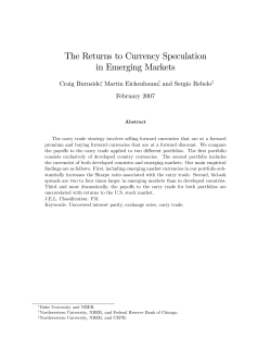The Returns to Currency Speculation in Emerging Markets