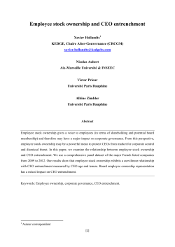 Employee stock ownership and CEO entrenchment