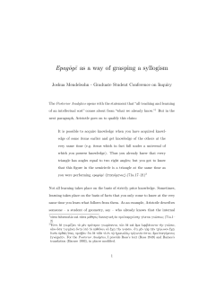 Epagōgē as a way of grasping a syllogism