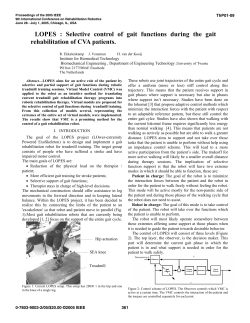 LOPES : Selective control of gait functions during the gait