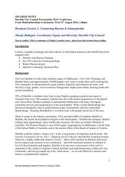 Countering racism and Islamophobia in Darebin