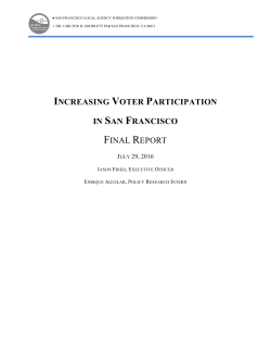 Increasing Voter Participation in San Francisco