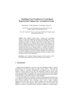 Modelling Users Feedback in Crowd