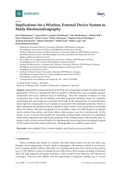 Implications for a Wireless, External Device System to Study