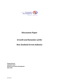 Economic study of the New Zealand film industry