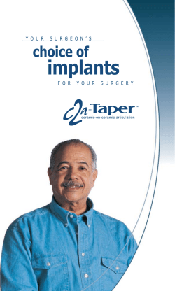C2a-Taper&trade; Patient Information Brochure