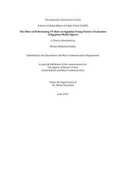 The Effect of El Bernameg TV Show on Egyptian Young Viewers