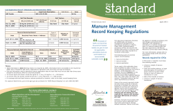 Manure Management Record Keeping Regulations