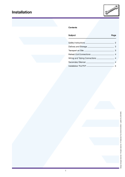 Installation-,Commissioning-,Maintenance manual