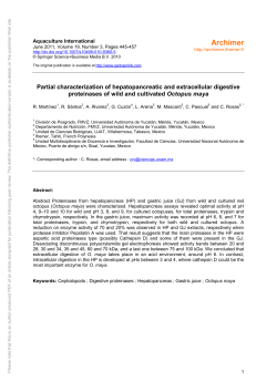 Partial characterization of hepatopancreatic and extracellular