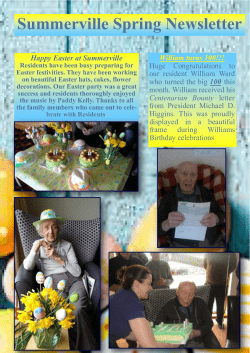 Spring 2016 Newsletter