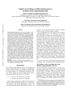 Feature overwriting as a finite mixture process: Evidence from