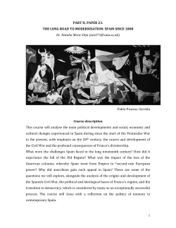 The long road to modernisation: Spain since 1808