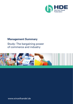 The bargaining power of commerce and industry