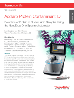 Acclaro Protein Contaminant ID Detection of Protein in Nucleic Acid