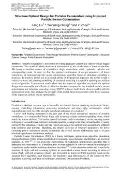 Structure Optimal Design for Portable Exoskeleton Using Improved