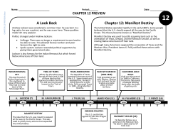 A Look Back Chapter 12: Manifest Destiny