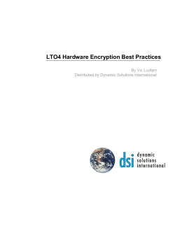 LTO4 Hardware Encryption Best Practices