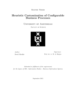 Heuristic Customization of Configurable Business Processes