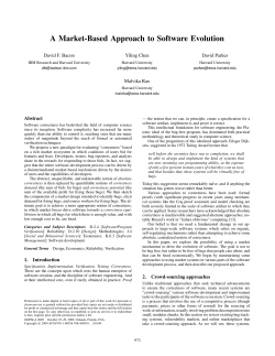 A market-based approach to software evolution
