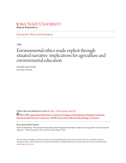 Environmental ethics made explicit through situated narrative