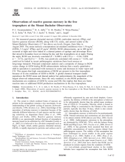Observations of reactive gaseous mercury in the free troposphere at