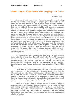 James Joyce`s Experiments with Language &ndash; A Study
