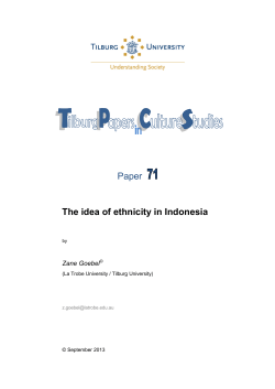 Paper The idea of ethnicity in Indonesia