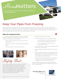 Keep Your Pipes From Freezing