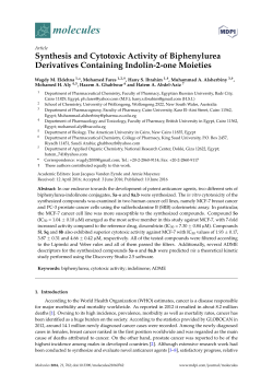 Synthesis and Cytotoxic Activity of Biphenylurea Derivatives