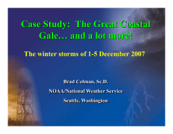 Dr. Brad Colman, NOAA National Weather Service, Seattle