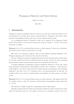 Thompson p-Nilpotence and Fusion Systems