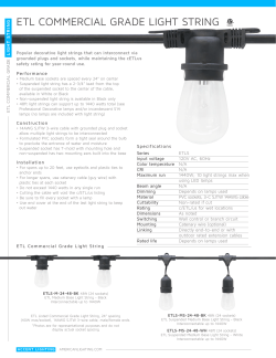 ETL Commercial Grade Light String Cut Sheet