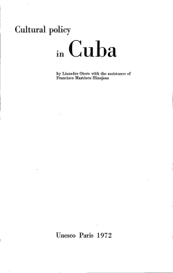 Cultural policy in Cuba - UNESDOC