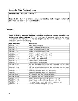 Annex for Final Technical Report FS241038