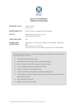 duty statement french teacher