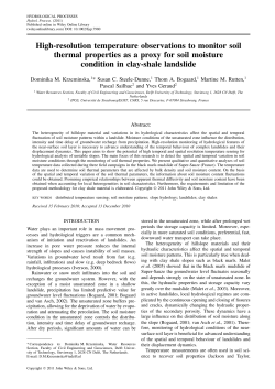 Highresolution temperature observations to monitor soil thermal
