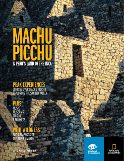 MACHU PICCHU - Lindblad Expeditions