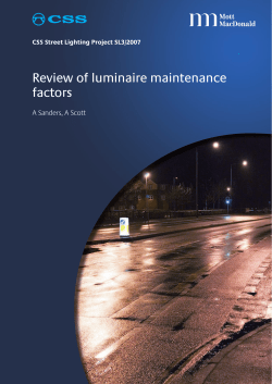 Review of luminaire maintenance factors