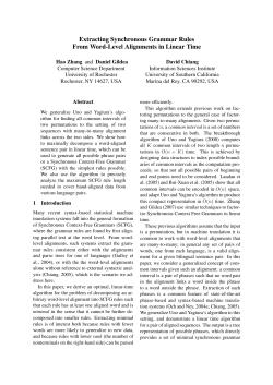 Extracting synchronous grammar rules from word