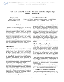 Multi-scale Kernel Operators for Reflection and Rotation Symmetry