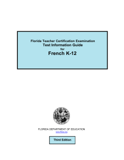 FTCE French K-12 TIG 3rd Edition