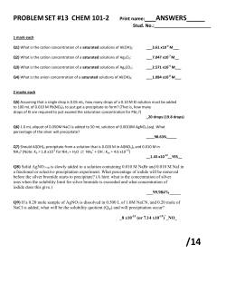 PROBLEMSET #13 CHEM 101-2 Print name:___ANSWERS_____
