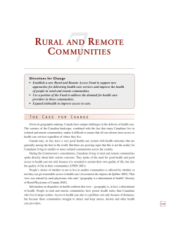 Chapter 7 - Society of Rural Physicians of Canada