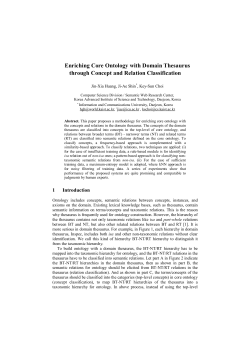 Enriching Core Ontology with Domain Thesaurus through