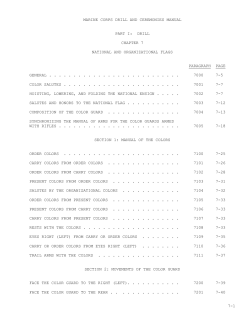 Marine Corps Color Guard Manual