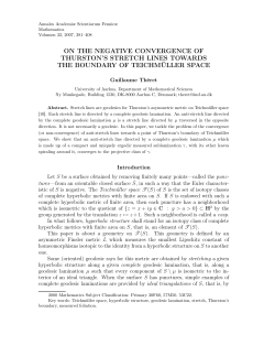 ON THE NEGATIVE CONVERGENCE OF THURSTON`S STRETCH