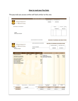 How to read your Pay Stub: The pay stub you access online will look